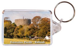 Trematon Castle - Saltash - Double Sided Large Keyring Key Fob Chain Ring 24E1