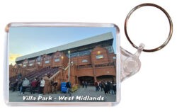 Villa Park - West Midlands - Double Sided Large Keyring Key Fob Chain Ring 24E1