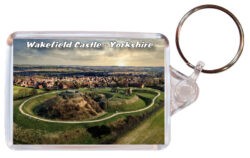 Wakefield Castle - Yorkshire - Double Sided Large Keyring Key Fob Chain Ring 24E1