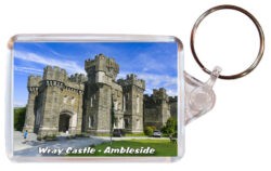 Wray Castle - Ambleside - Double Sided Large Keyring Key Fob Chain Ring 24E1