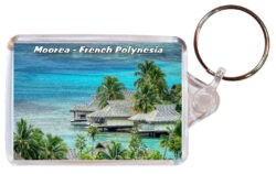 Moorea - French Polynesia - Double Sided Large Keyring 24FP1