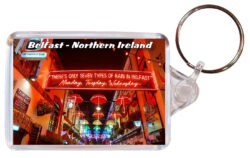 Belfast - Northern Ireland - Double Sided Large Keyring 24NI6