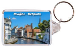Bruges - Belgium - Double Sided Large Keyring 24B10