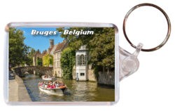 Bruges - Belgium - Double Sided Large Keyring 24B11