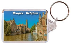 Bruges - Belgium - Double Sided Large Keyring 24B12