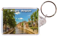Bruges - Belgium - Double Sided Large Keyring 24B9
