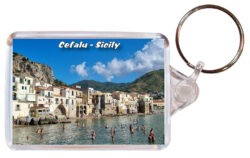 Cefalu - Italy - Double Sided Large Keyring 24I3