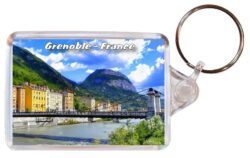 Grenoble - France - Double Sided Large Keyring 24F3