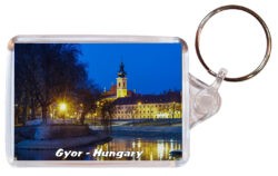 Gyor - Hungary - Double Sided Large Keyring 24H3