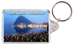 Lake Lugano - Switzerland - Double Sided Large Keyring 24S1