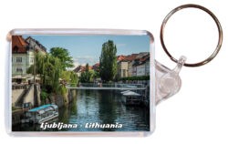 Ljubljana - Slovenia - Double Sided Large Keyring 24S7