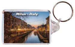 Milan - Italy - Double Sided Large Keyring 24I8