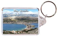 Pag - Croatia - Double Sided Large Keyring 24C1
