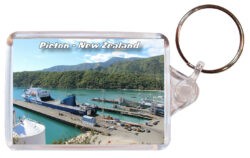 Picton - New Zealand - Double Sided Large Keyring 24NZ1