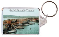 Port Grimaud - France - Double Sided Large Keyring 24F1