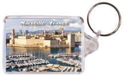 Marseille - France - Double Sided Large Keyring 24F1