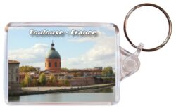Toulouse - France - Double Sided Large Keyring 24F1
