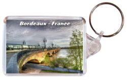 Bordeaux - France - Double Sided Large Keyring 24F1