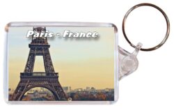 Paris - France - Double Sided Large Keyring 24F1