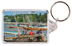 Tanzania - Africa - Double Sided Large Keyring 24T13