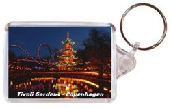 Tivoli Gardens - Copenhgaen - Denmark - Double Sided Large Keyring 24D1
