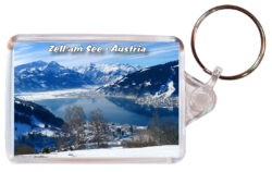 Zell am See - Austria - Double Sided Large Keyring Key Fob Chain Ring 24A1
