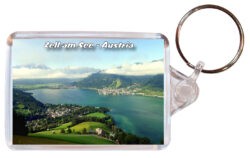 Zell am See - Austria - Double Sided Large Keyring Key Fob Chain Ring 24A2