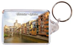 Girona - Spain - Double Sided Large Keyring 24S5