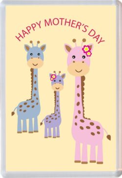 Happy Mothers Day - Cute Giraffes - Jumbo Fridge Magnet