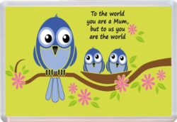 Cute Mum Owl Quote - Jumbo Fridge Magnet