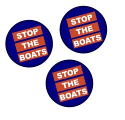 3 PACK - Stop the Boats - 59mm Pin Badge/Badges