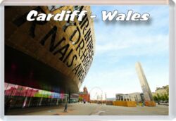 Cardiff - Wales - Jumbo Fridge Magnet 24W02
