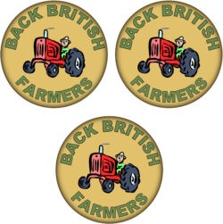 3 PACK - Back British Farmers - 59mm Pin Badge/Badges