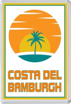 Costa del Bamburgh - 96 x 67mm Jumbo Fridge Magnet