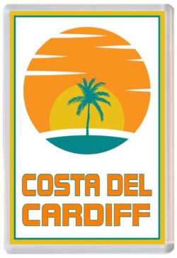 Costa del Cardiff - 96 x 67mm Jumbo Fridge Magnet