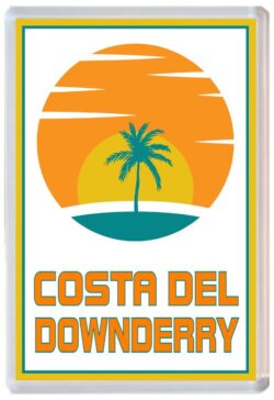 Costa del Downderry - 96 x 67mm Jumbo Fridge Magnet