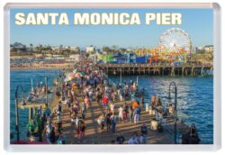 Santa Monica Pier- California - USA - Jumbo Fridge Magnet 25S5