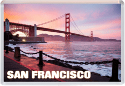 San Francisco - California - USA - Jumbo Fridge Magnet 25US2 Golden Gate Bridge