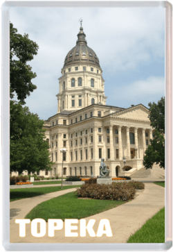 Topeka - Kansas - USA - Jumbo Fridge Magnet 25US2