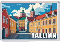 Tallinn - Estonia - Artistic Jumbo Fridge Magnet 25E1