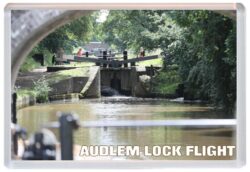 Audlem Lock Flight - Cheshire - Jumbo Fridge Magnet 25E2