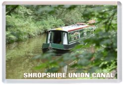 Shropshire Union Canal - Jumbo Fridge Magnet 25E2 ABC Mottled Swift Boat