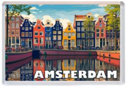 Amsterdam - Holland - Artistic Jumbo Fridge Magnet 25N1