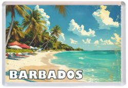 Barbados - Caribbean - Artistic Jumbo Fridge Magnet 25C1