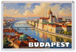 Budapest - Hungary - Artistic Jumbo Fridge Magnet 25H1