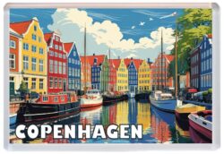 Copenhagen - Denmark - Artistic Jumbo Fridge Magnet 25D1