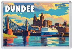 Dundee - Scotland - Artistic Jumbo Fridge Magnet 25S1