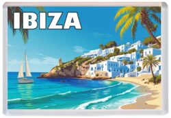 Ibiza - Spain - Artistic Jumbo Fridge Magnet 25S2