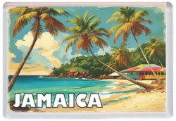 Jamaica - Caribbean - Artistic Jumbo Fridge Magnet 25C1
