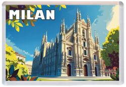 Milan - Italy - Artistic Jumbo Fridge Magnet 25I1